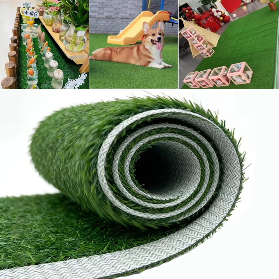 Artificial Grass Turf Mat Realistic Fake Grass Rug for Garden Patio Lawn Dog Pet Area Outdoor Decor Weather Resistant Non-Toxic