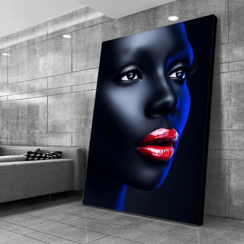 Modern African Woman Canvas Painting Wall Art Scandinavian Sexy Black Africa Girls Poster Prints For Living Home Decor Gift