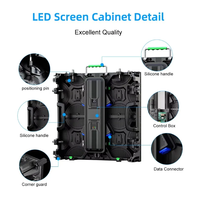 Waterproof Outdoor Large LED Advertising Screen P1.9 P2.6 P2.9 P3.9 P4.81 Stage Event Full Color Rental Display Panel