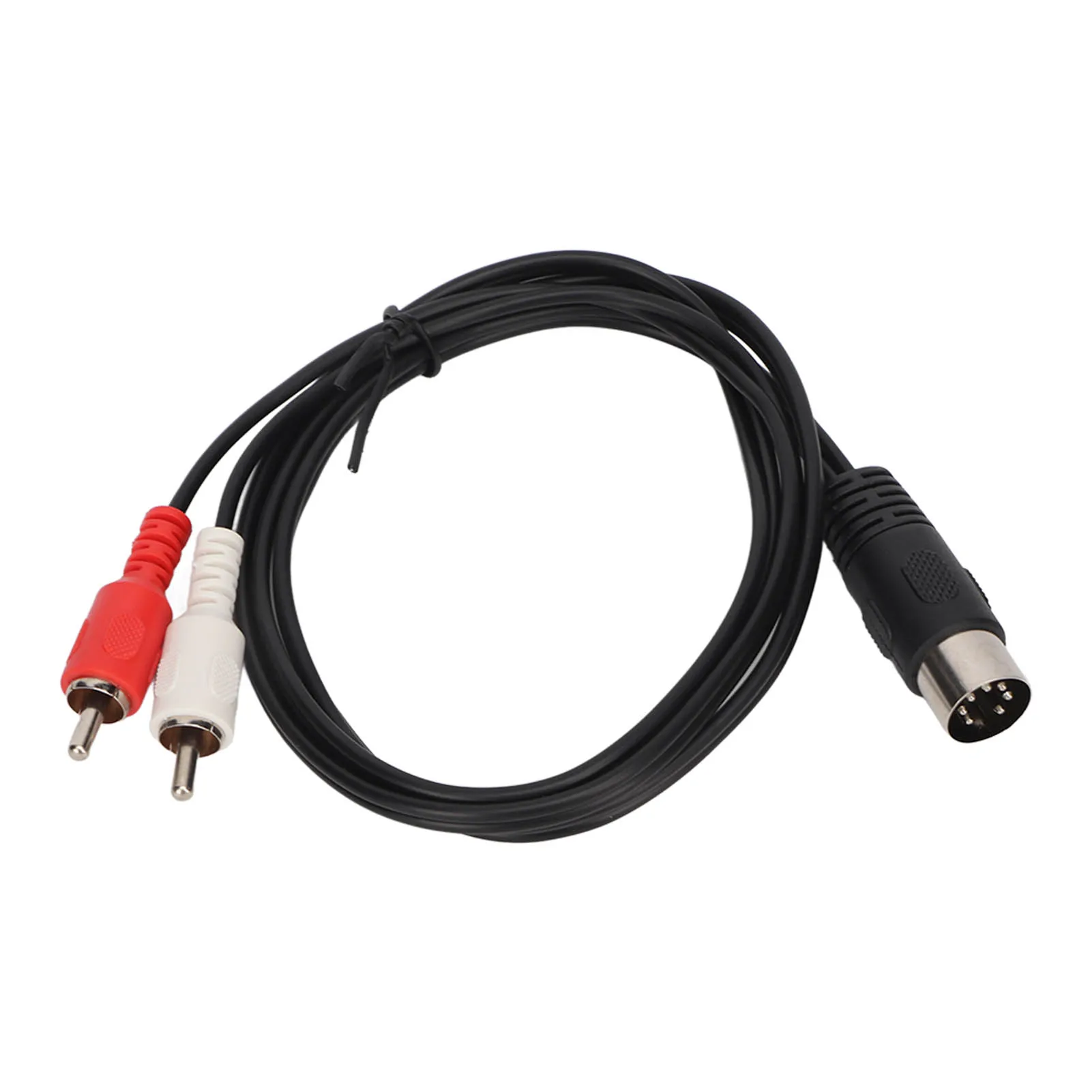 

2RCA Sound Adapter Cable Bending 3.3ft DIN 7PIN Male To 2RCA Male Cable Explosion Proof Pure Copper Wire for Speaker