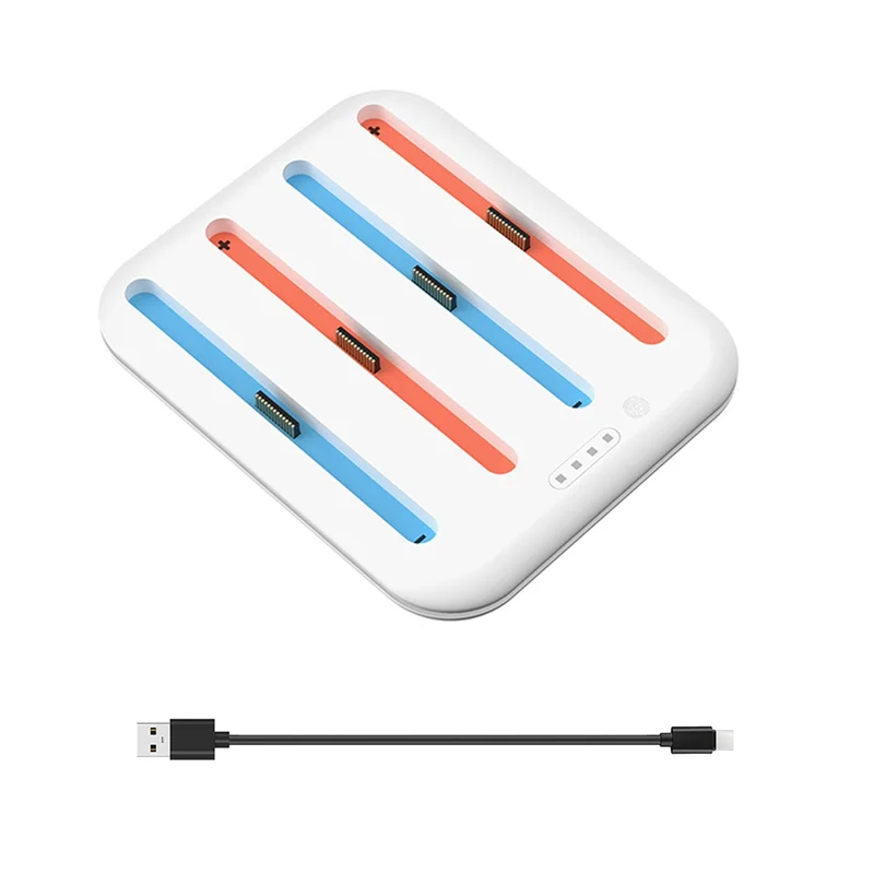 VO-For Joy-Con جهاز شحن لنينتندو سويتش 2 مؤشر LED 4-محطة شاحن وحدة التحكم مع كابل B