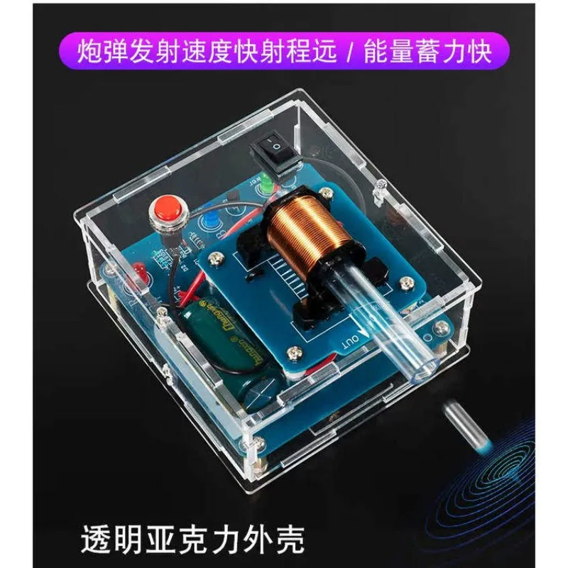 Electromagnetic Cannon  Kit - High Voltage Coil & Boost Module for Soldering Practice & Science Experiment