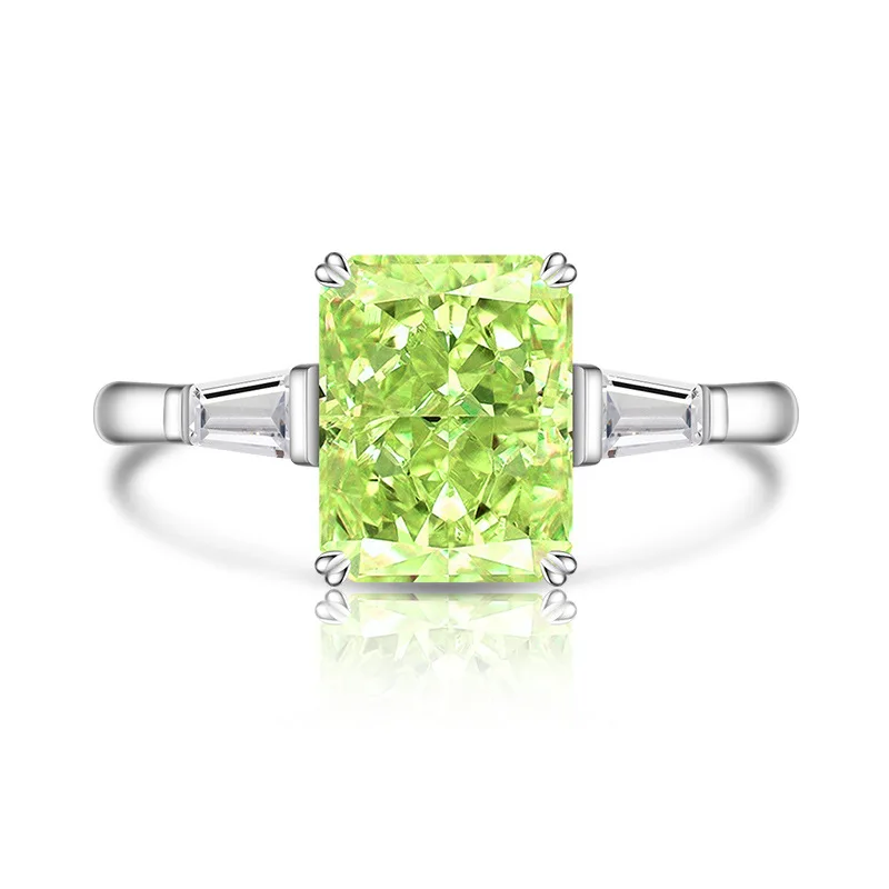 

Простое модное кольцо из стерлингового серебра 925 пробы с ледяным цветком, прямоугольное кольцо с кристаллом циркона, подарок на день рождения, годовщину, свадьбу