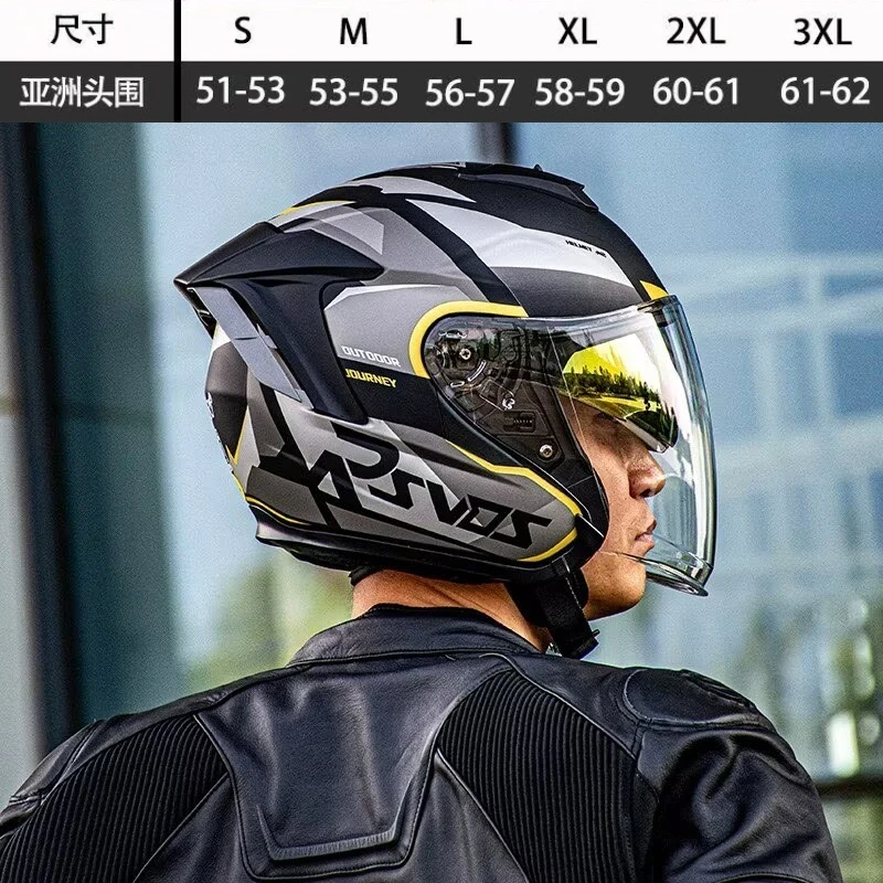 Ryzen RO-5 Three-quarters Helmet Motorcycle Half Helmet All Season Universal Motorcycle Helmet  Casco Moto