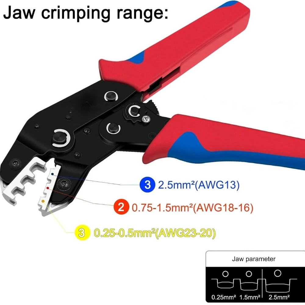 Ferramenta de friso pré-isolado terminal crimpadores catraca fio crimper ferramenta para fio elétrico friso bunda anel garfo conjunto