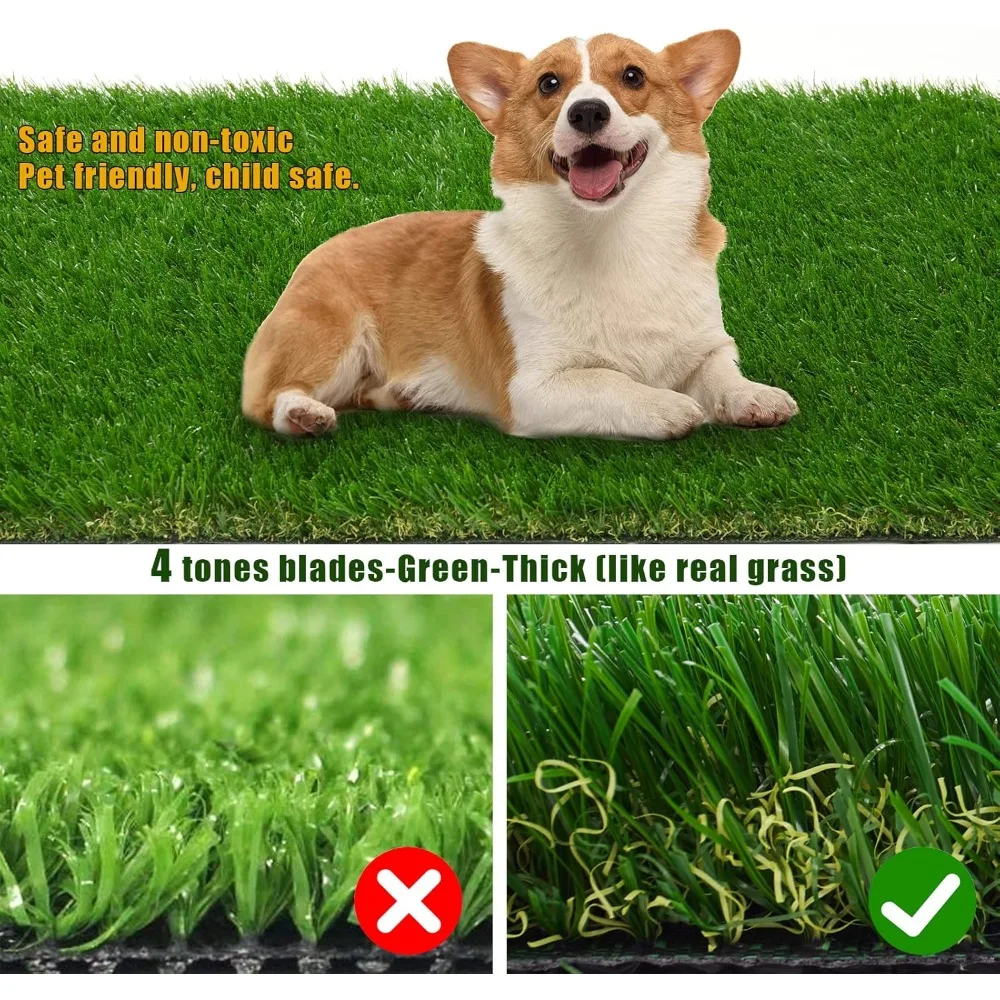 

Fake Grass Rug Realistic High-Density Sturdy Artificial Turf Carpet Garden Lawn Landscape,Artificial Turf Grass