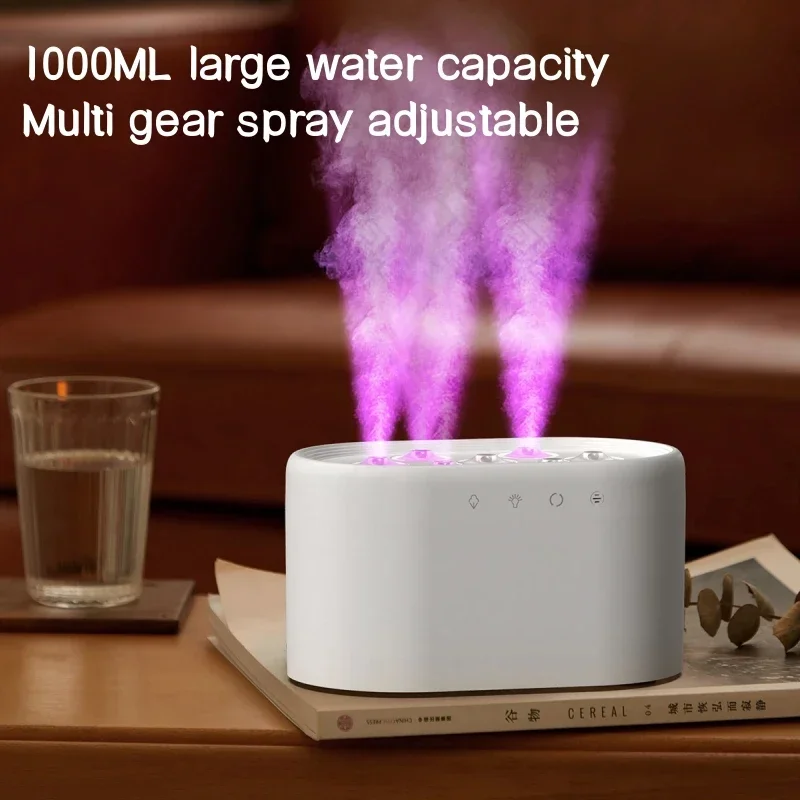 

USB Electric Air USB Electric Air Heavy Fog 7 Spray Humidifier Purifier with Pickup Light Sound Control Mist Air Humidifier