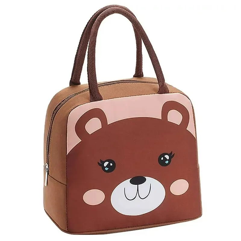 Cute Animal Insulated Lunch Bag Kawaii Thermal Tote Cooler Lunch Bag Handbag for School Office Picnic Girl Boy Women Suitable