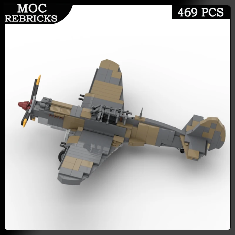 WW2 Military Weapons US Aviation Fighter P-40 Warhawk Aircraft Air Fores MOC Building Blocks Educational Bricks Airplane Gifts