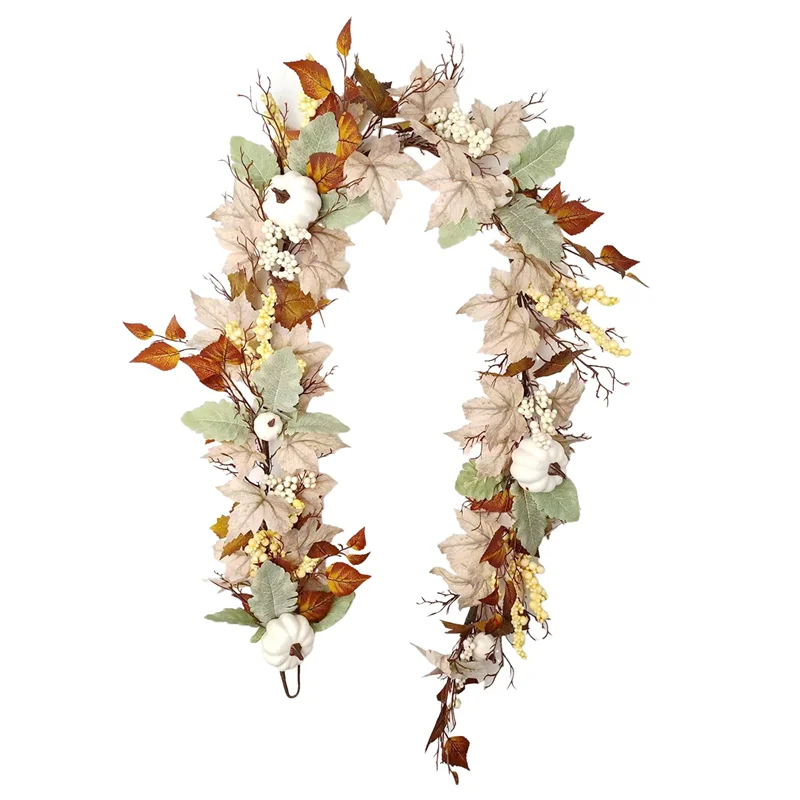 AT44-1 PCS Fall Garland  Fireplace Thanksgiving Halloween Harvest Decorations Fall Decor
