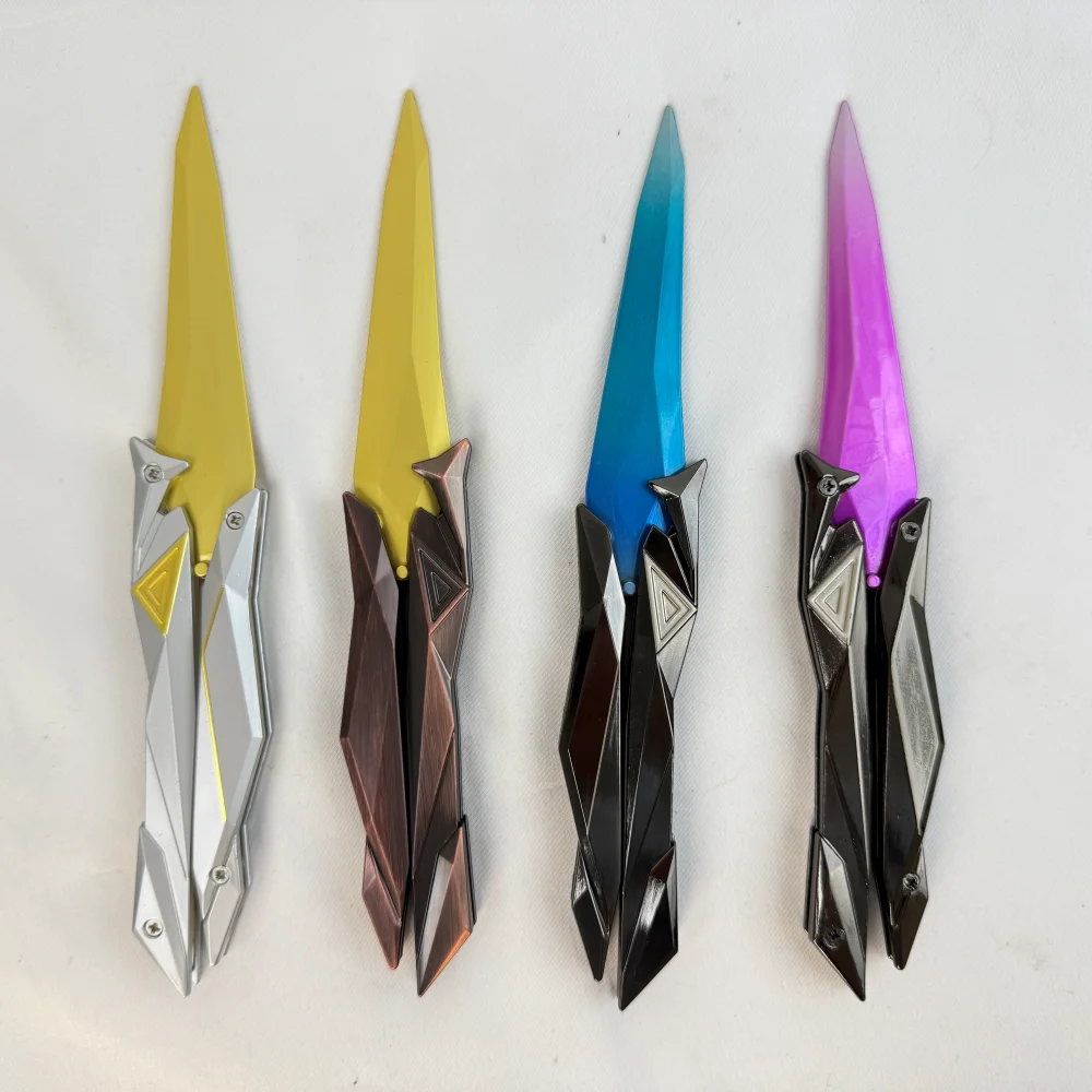 Valorant Singularity 2.0 Butterfly Knife Model Toy - 22cm Zinc Alloy, Non-Sharp Blade, Folding Design, Includes Sheath for Sale