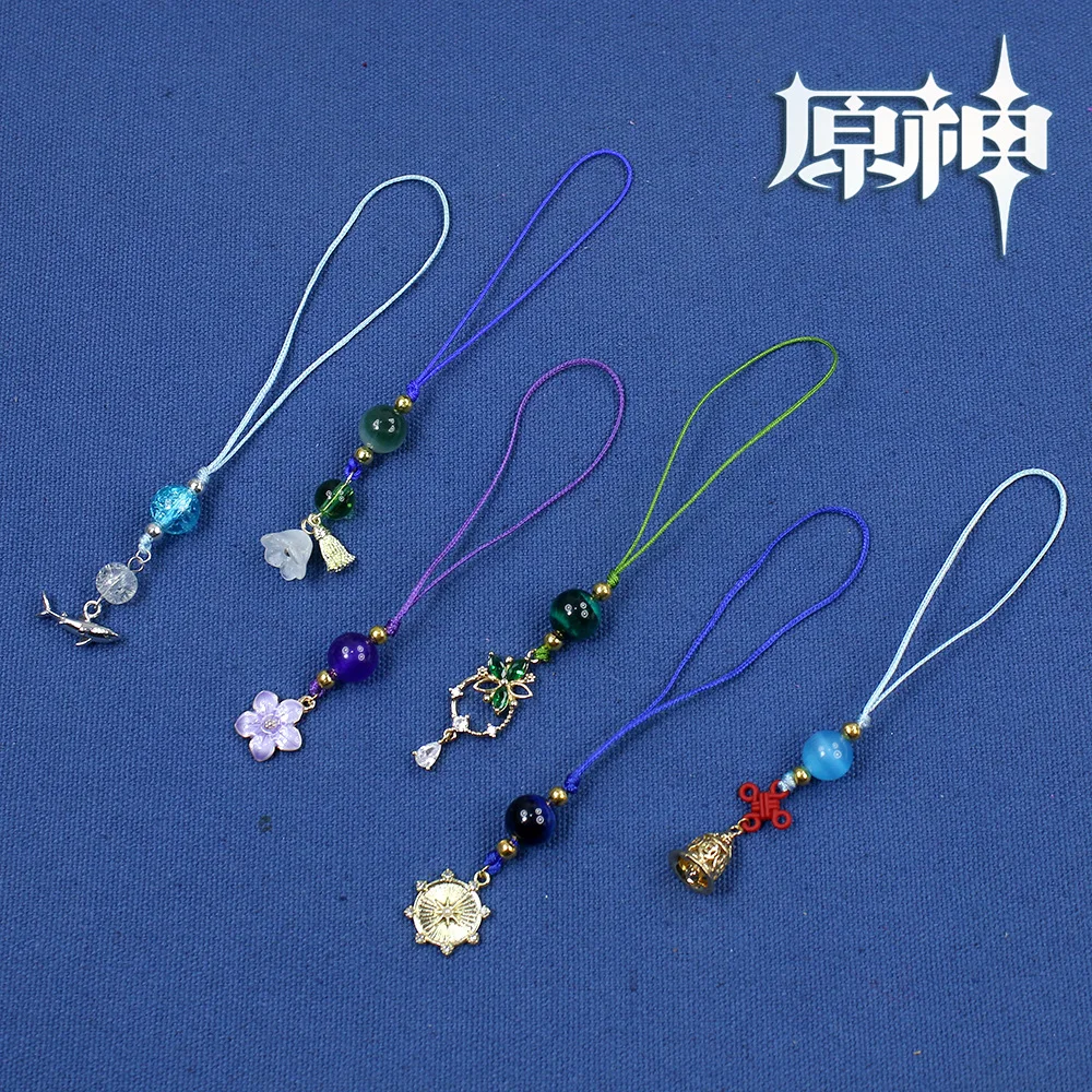 Game Genshin Impact Keychain Anime Figure Venti Wanderer Xiao Theme Enamel Pendant Mobile Phone Charms Accessories Gift Jewelry