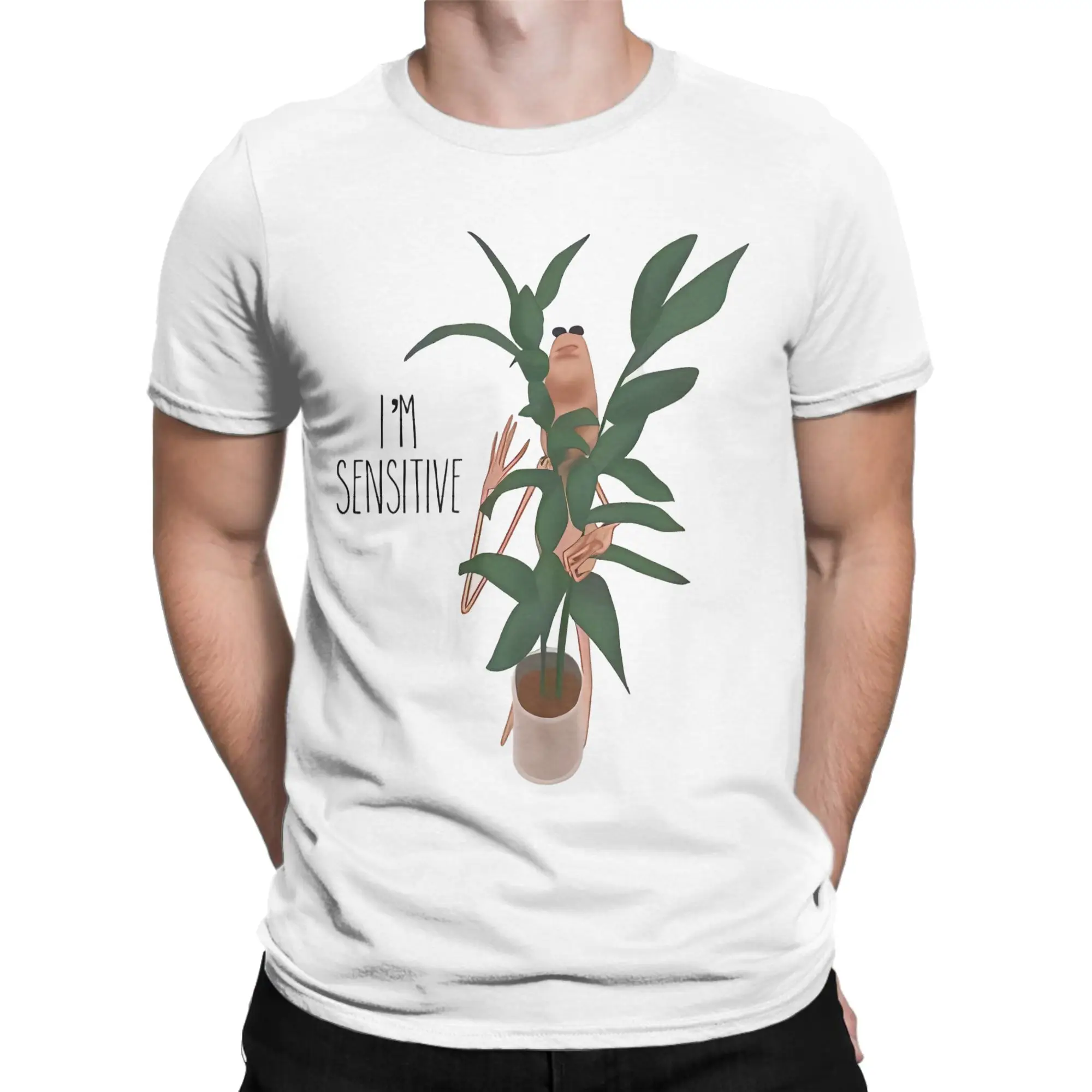 Marcus The Worm  I’m Sensitive T-Shirt Summer  Y2K Retro T Shirts 100% Cotton Fashion Tshirt For Male Short-Sleeved Casual Tees