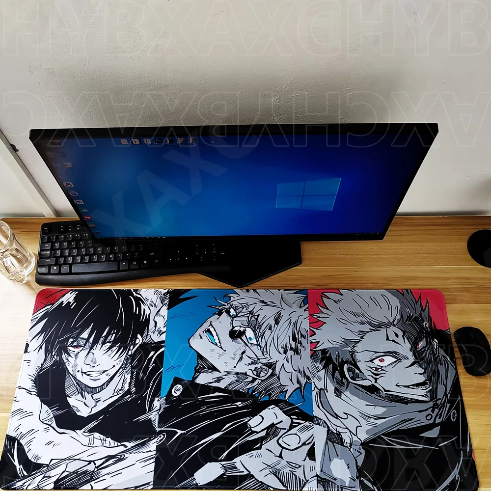 Anime Jujutsu Kaisen Mauspad xxl Gaming-Zubehör Büro Gamer Tastatur Schreibtisch matte rutsch feste Laptop Satoru Gojo Mouse pad