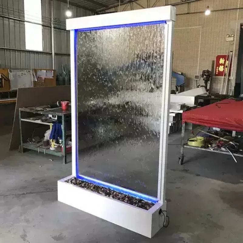 custom.New Design Room Divider Curtain Fountain Acrylic Bubble Wall Panel Led Light