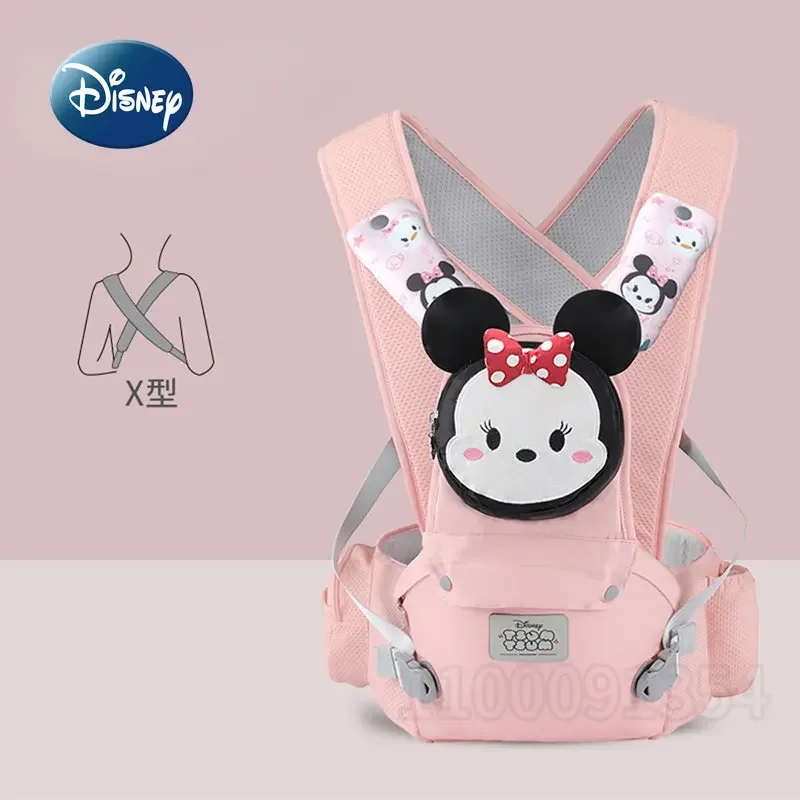 Disney mickey minnie original nova cinta do bebê marca de luxo frente abraçando cinta do bebê leve dos desenhos animados moda envoltório do bebê