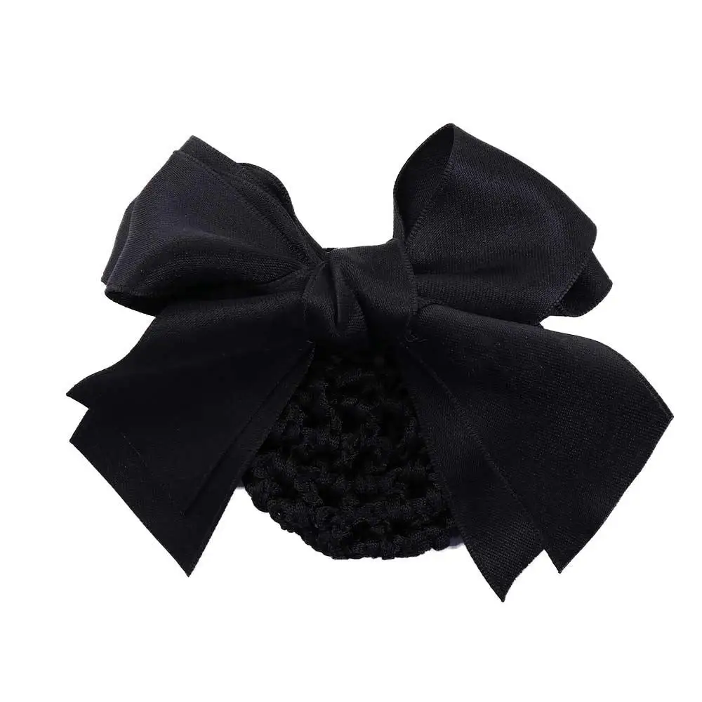 Elegant Sweet Hotel For Girls Bowknot Nurse Ponytail Clip Women Spring Clip Korean Bun Snood Hairgrips Cover Net