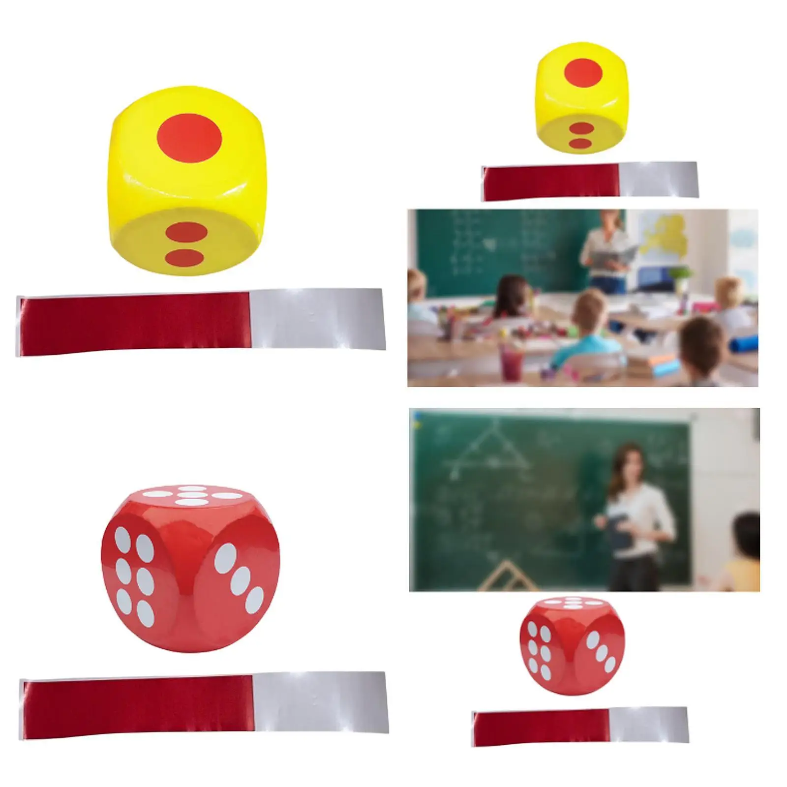 

Foam Dot Dice Learn Math Counting Early Learning Toys Board Games 6 Sided 12inch for Kids Classroom Teacher Boys Girls Children