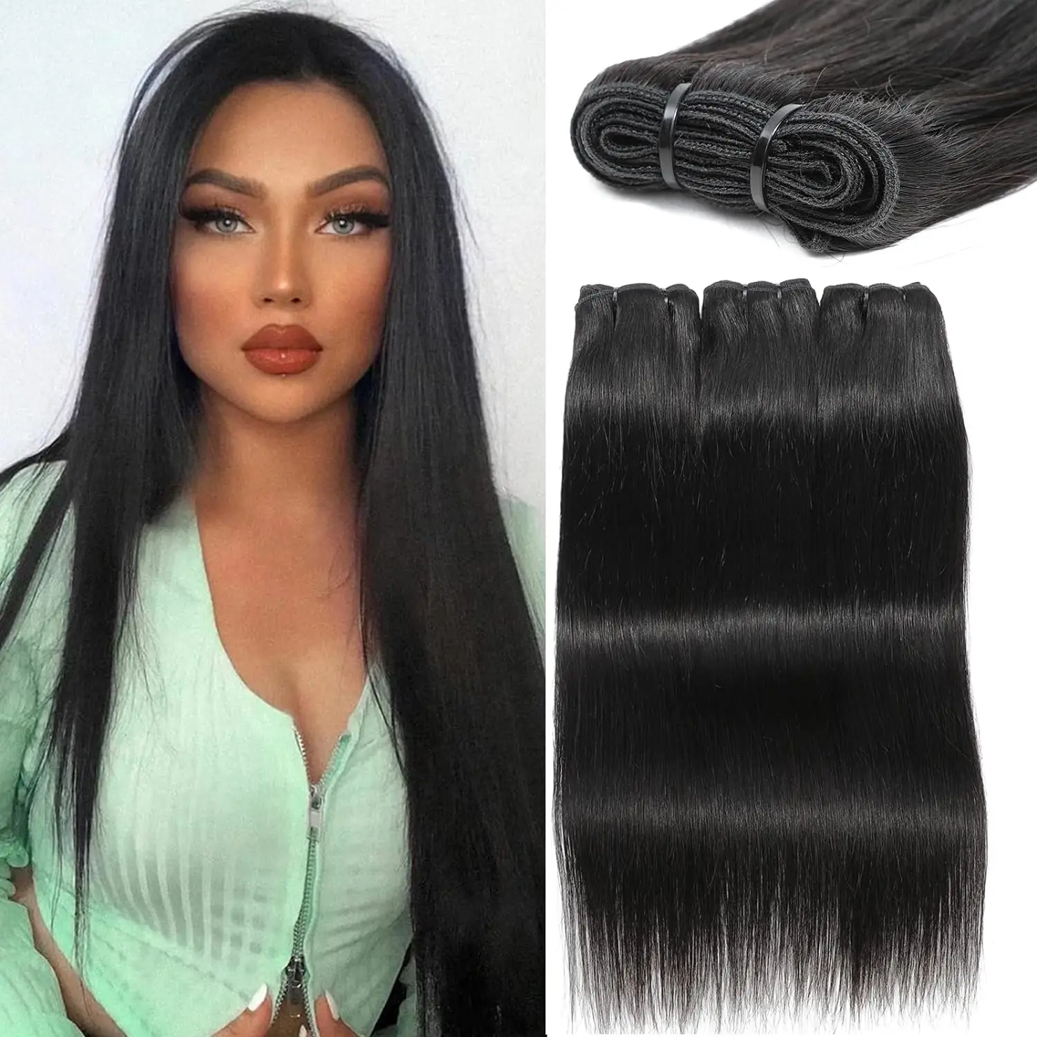 Tissage Straight Hair Bundles 1/3/4 PCS Natural Human Woman Hair Brazilian Weave 10A Human Hair Extensions