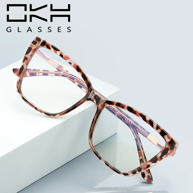 

OKH New Fashion Prescription Eyeglasses Reading Simple Anti-Blue Blocking Glasses Lightweight TR90 Frames Glasses