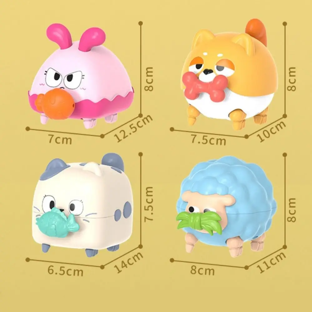 Twist Walking Pulling Rope Clockwork Toys Animal Climbing Wind-up Toy Cartoon Interactive Clockwork Model Head-up