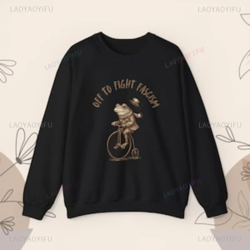 Frog Protest Pullover Frog Resistance Sweatshirt Funny Hot Sale Sports Wear Humor Style New Autumn Winter New Arrival