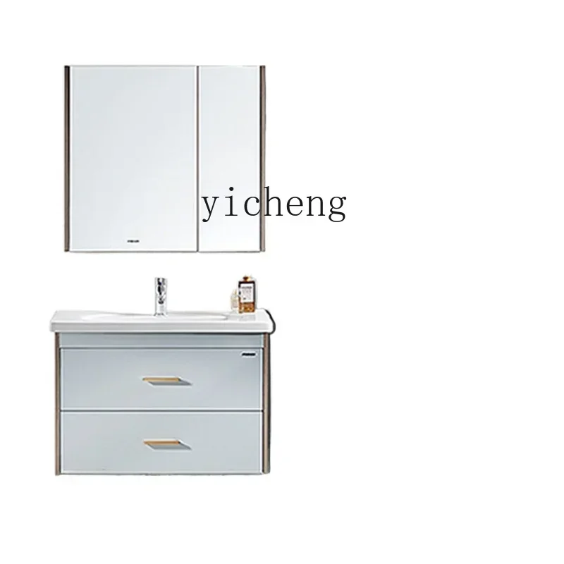 

wall-mounted bathroom cabinet storage integrated basin ceramic washbasin washbasin cabinet