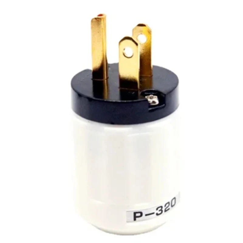 P320-C320 Copper Plated Gold US Power Plug HiFi Audio AC Power Plug Connecter 15A IEC Power Plugs