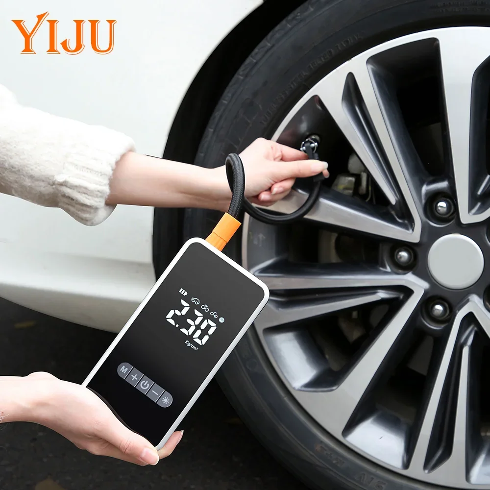 

Портативный воздушный компрессор для накачивания шин, электрический велосипедный насос для шин с манометром, воздушный насос для автомобильных шин, 150PSI, мобильный воздушный компрессор