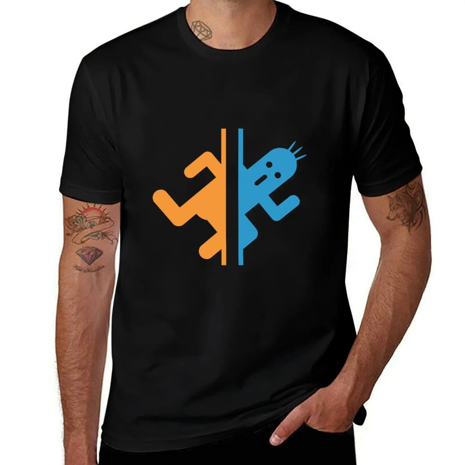 Portal high 100% shirt t man cotton T-Shirt t quality men cotton shirt Cactuar