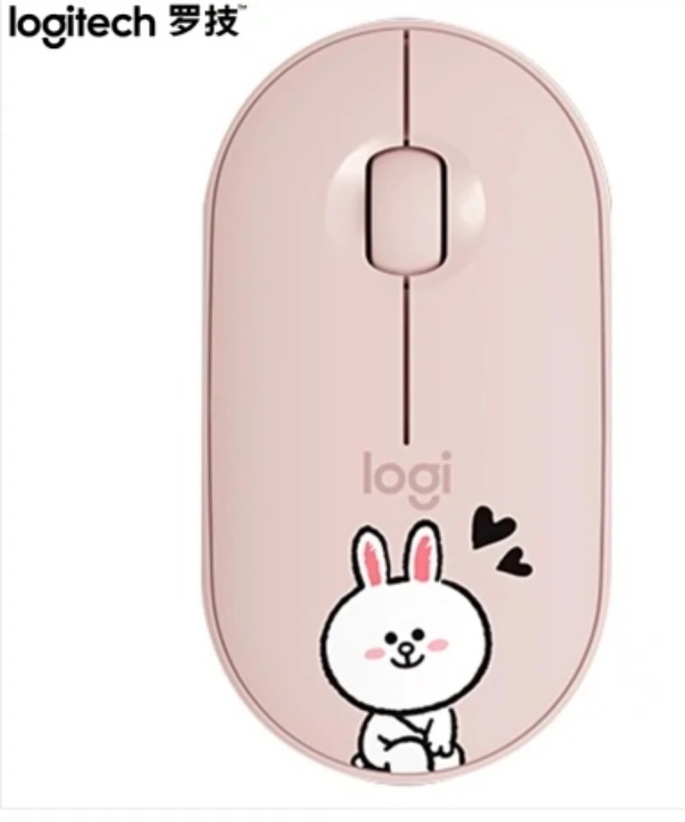 Logitech Pebble Wireless Bluetooth Mouse Mouse Mute Ultra Thin Bluetooth mouse Laptop Office Home, pink