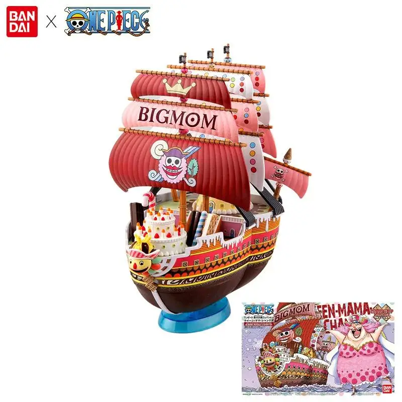 

Bandai Assembling Model One Piece Great Ship Series 13 Charlotte Linlin Bigmom Anthem Pirate Ship Anime Action Figures Model