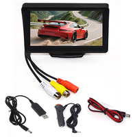 4.3 Inch Car Monitor Display - Easy-to-Install HD Reversing Image Screen - Universal for All Camera Systems