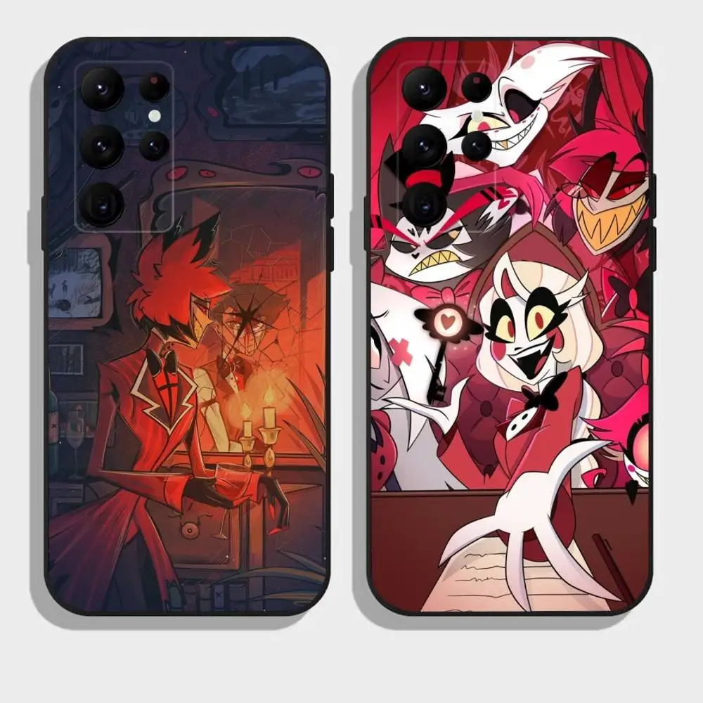 

H-Hazbin Anime H-Hotel Phone Case For Samsung Galaxy A73,A72,A71,A70,A52,A51 Others Soft Black Cover