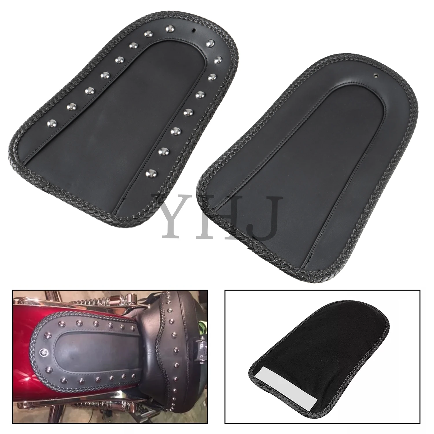 

For Honda Motorcycle VTX1800R VTX1800C VTX1300S VTX1300R 2002-2008 Black PU Leather Solo Seat Rear Fender Bib