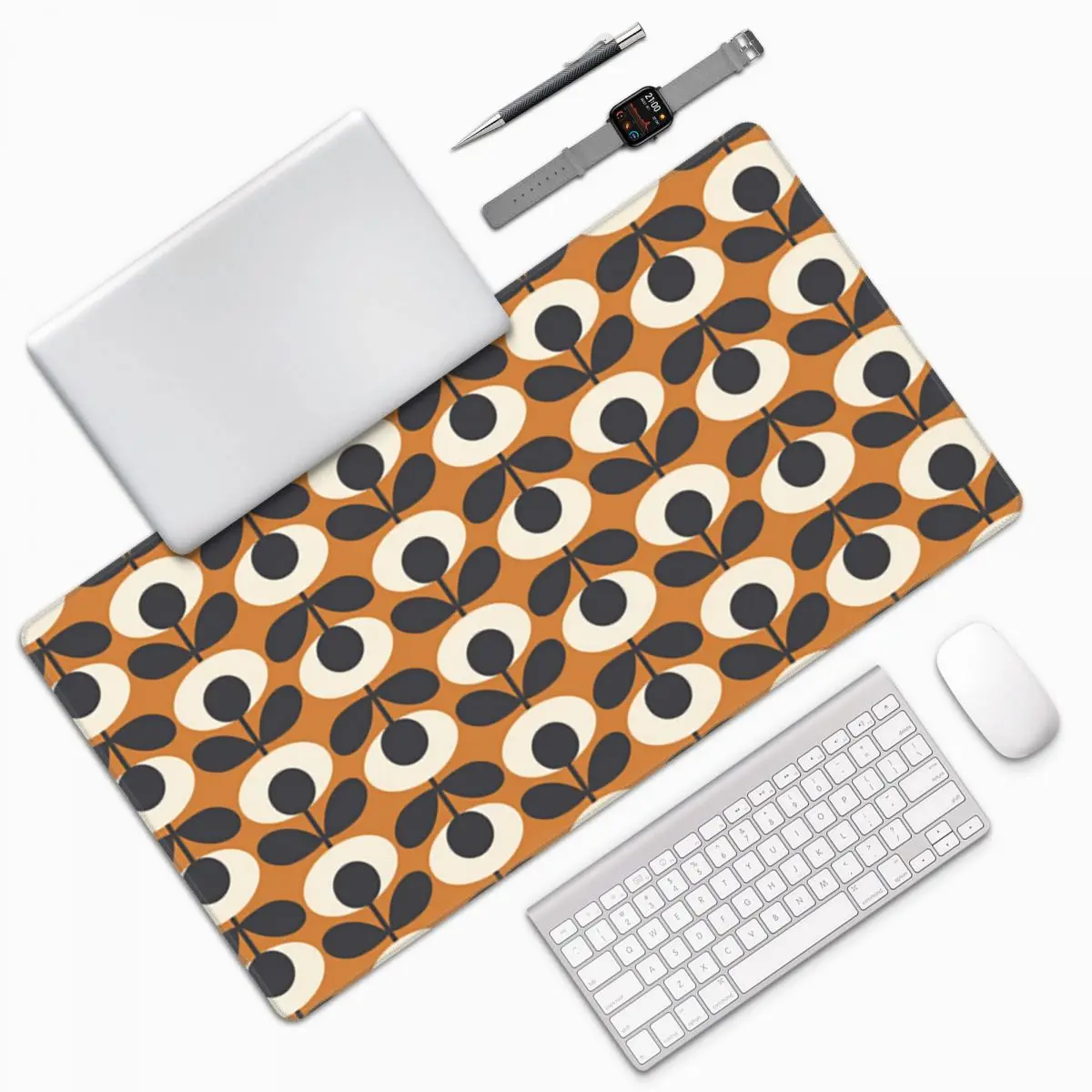 

Большой коврик для мыши Orla Kiely Flowers Abstract, коврик для клавиатуры и мыши, игровой коврик для ПК, ноутбука, настольный коврик, офисные аксессуары, настольные коврики