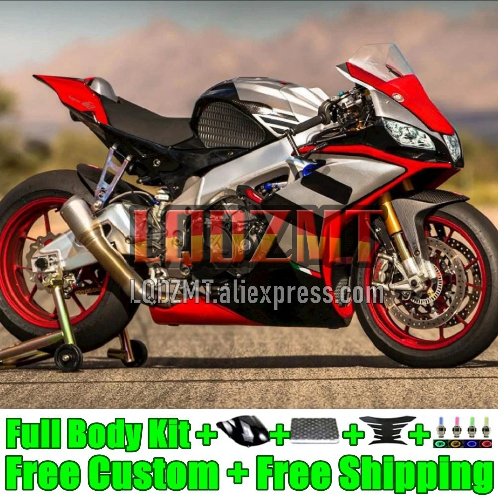 Injection For Aprilia RS4 RSV 1000 R RSV1000 2010 2011 2012 2013 2015 18No.44 RSV1000R 09 10 11 12 13 14 15 Fairing silvery red