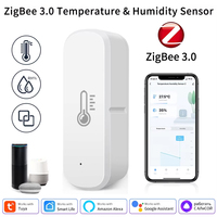 Tuya Zigbee WiFi Temperature And Humidity Sensor APP Remote Monitor for Smart Home Work with Smart Life Alexa Google Assistant