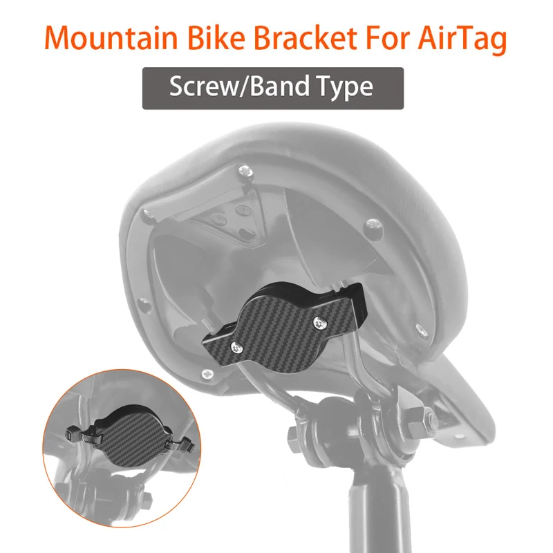 For Hiding Apple Airtag Mountain Bike Seat Bracket Bicycle Prevent Theft Positioner Case Locator Tracker Fixing Adapter Holder