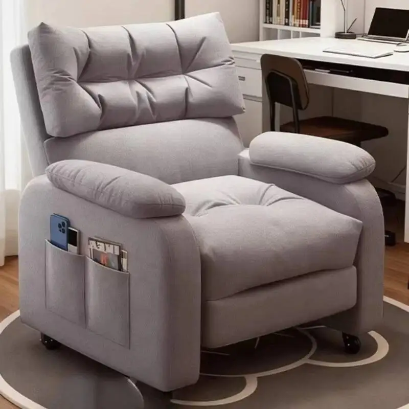 Rolling comfortable chair ergonomic relaxing Desk office modern sofa gaming White Lazy boy poltrona reclinável home Furniture