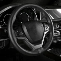 DIY Car Steering Wheel Cover Fiber Leather with Needle Braid on Steering Wheel SkidProof Car Styling Interior Accessorie 6