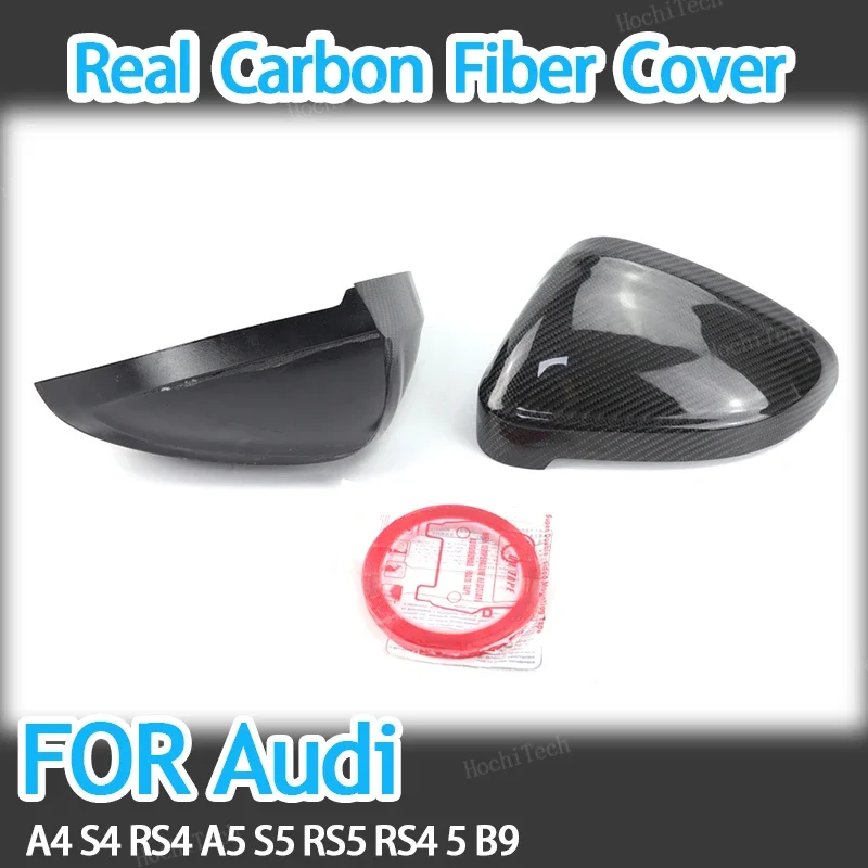 

Real Carbon Fiber ADD-ON Side Mirror cover Caps for Audi A4 S4 RS4 A4 S5 RS5 A S RS 4 5 B9 8W Sedan Saloon Avant Quattro