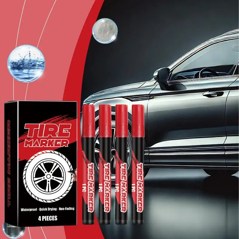 Für SUV Reifen Marker Stifte 4X Auto Schriftzug Marker Reifen Farbe Stift Auto Reifen Schriftzug Farbe Zeichnung Werkzeug Für Bus SUV Motorrad