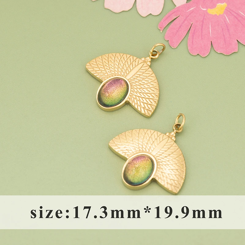 assoonas, 4 Stück/Set, MI61, wasserdichte Schmuckaccessoires, 316L-Edelstahl, Natursteine, Anhänger, Schmuckherstellung, DIY-Anhänger – Detail 5