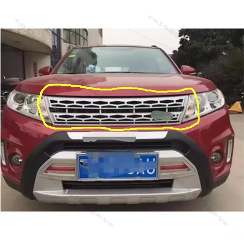 

For Suzuki Vitara 2015 2016 2017 2018 Car styling Auto Parts ABS Front Grille Around Trim grid decorative air inlet grille