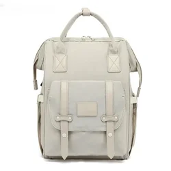 Bolsa de pañales para bebé, mochila de almacenamiento impermeable, bolso de viaje al aire libre, bolsa de maternidad para artículos de bebé, 2 capas, gris