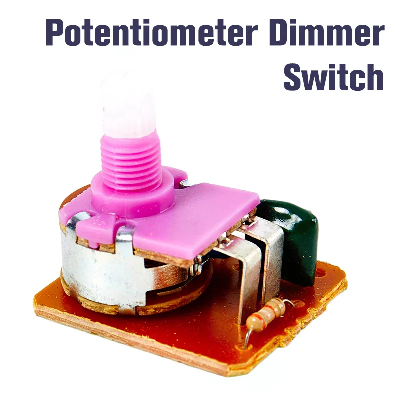 1PC 220V Dimmer Switch Table Lamp Wall Lamp Dimmer Adjustable Potentiometer DIY Adjust Temperature Speed Light Potentiometer