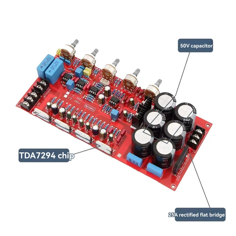 【A42U】TDA7294 2.1 チャンネル Hifi オーディオ パワー アンプ ボード 2X80W+ 160W サブウーファー AMP モジュール 50-150HZ デュアル 18-26V