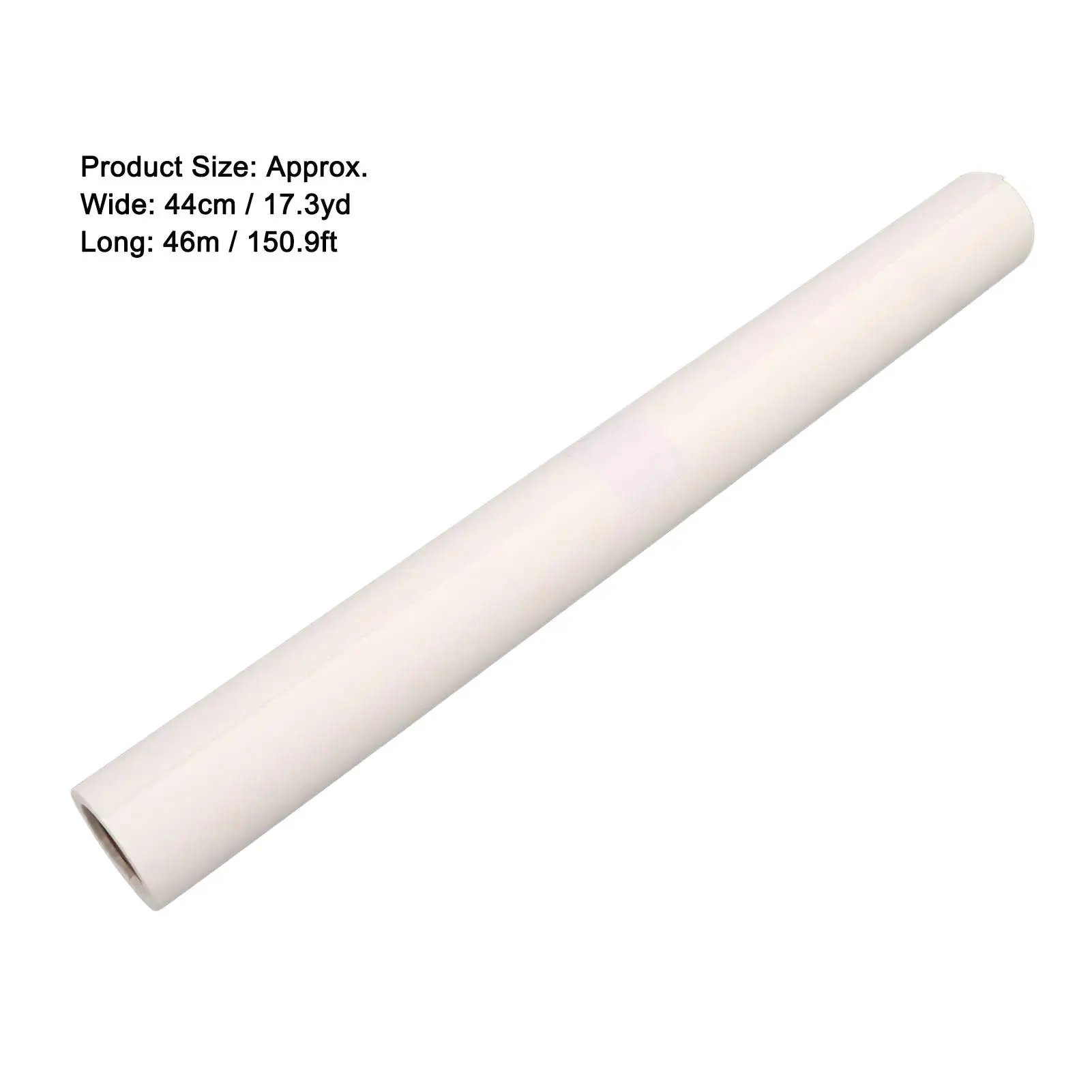 White Tracing Paper Roll 18in x 44cm High Transparency, Clear Ink Absorption, Perfect for Sewing Drafting