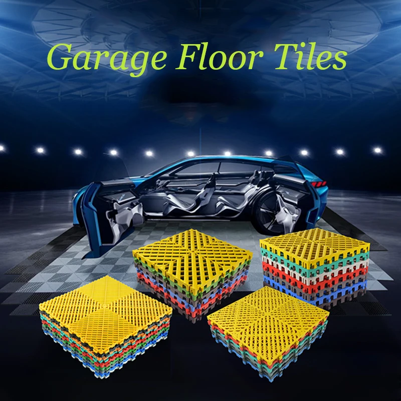 

Flexible Garage Floor Tiles, Interlocking Plastic with Ce/Iso for Garage, Workshop, Warehouse, 400X400X18mm